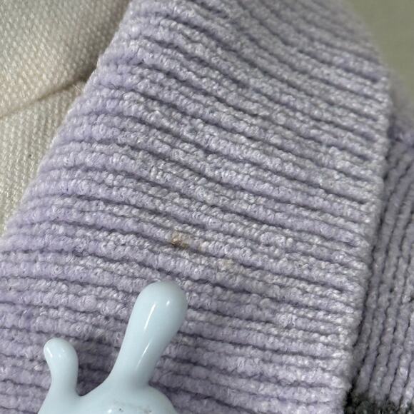 Vintage 90s Y2k Collared Chenille Striped Sweater Whimsy Twee Whimsigoth Retro L - Picture 6 of 8